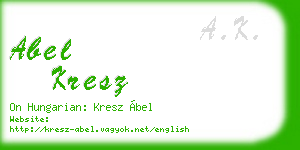 abel kresz business card