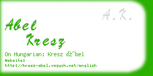 abel kresz business card